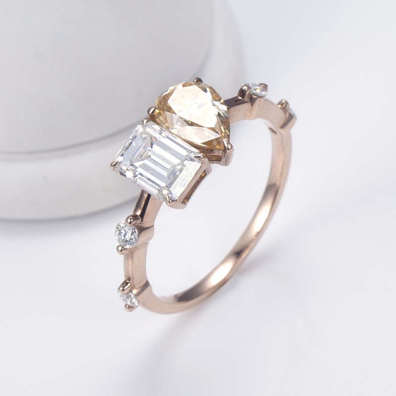 Aurelia Fancy-Colour Toi et Moi Ring