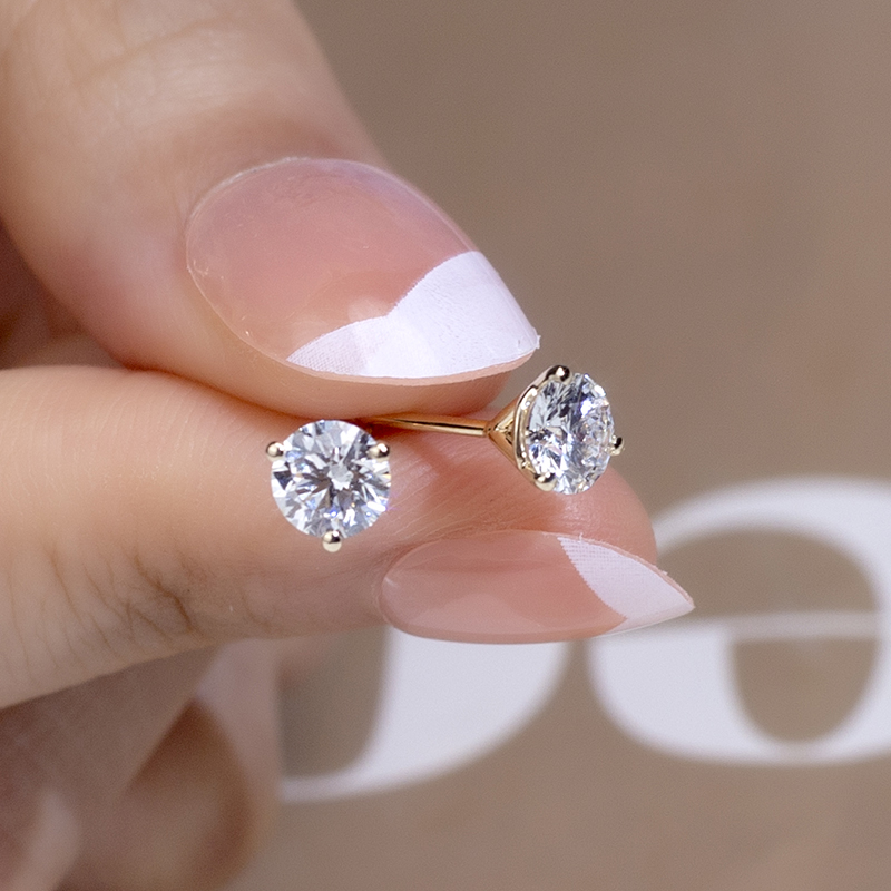 Pear Diamond Stud Earrings
